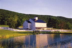 The East Barn, across from the Reflection Pond.